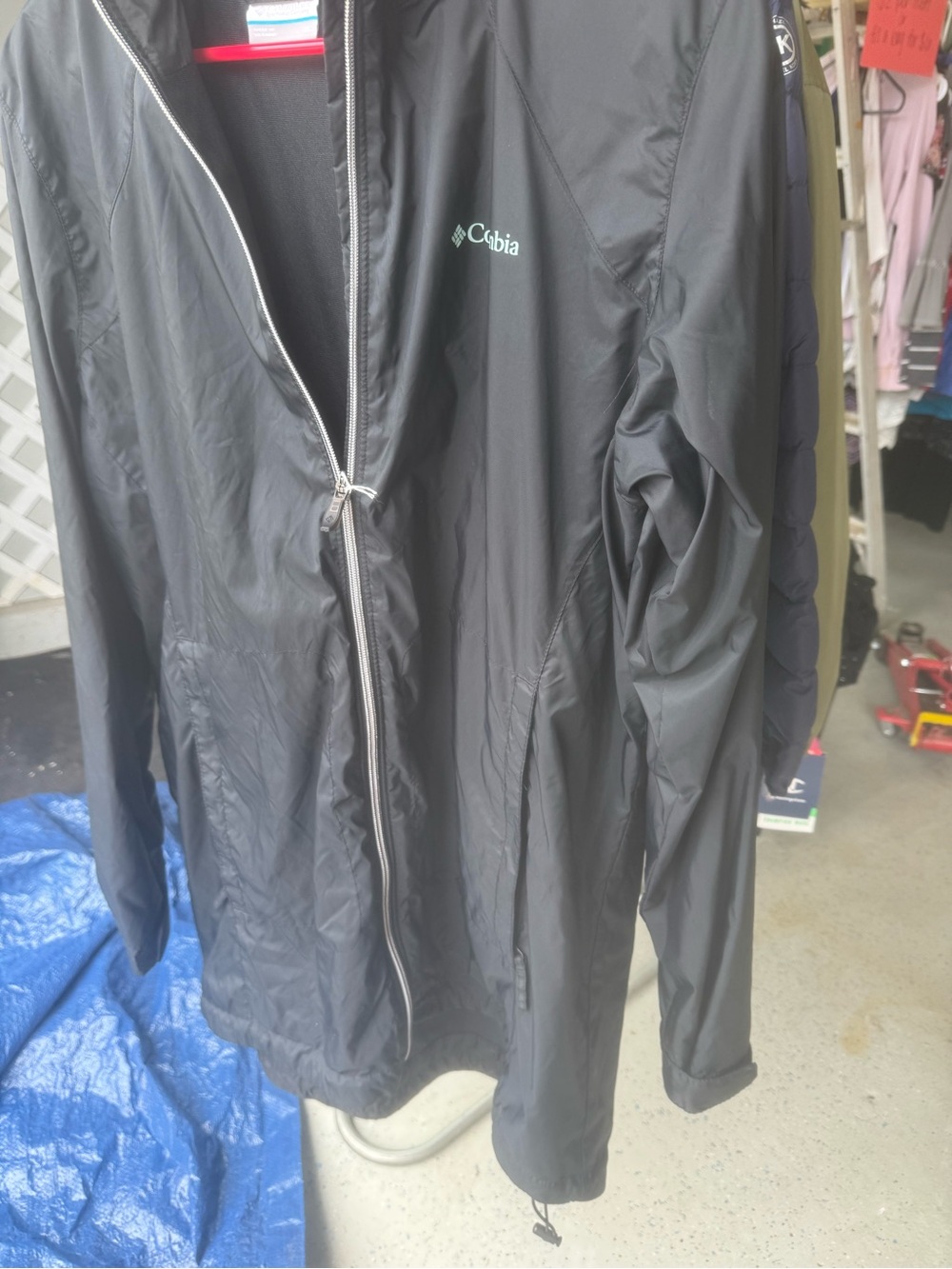 Columbia Black Lightweight Packable Windbreaker